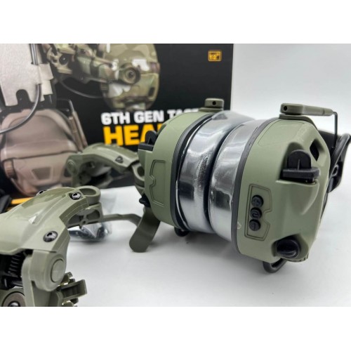 6TH GEN TACTICAL HEADSET тактическая гарнитура, звукосниматель и шумоподавление, активные в Люберцах