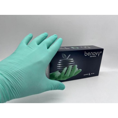 BENOVY MULTICOLOR НИТРИЛ медицинские цветные перчатки в Люберцах