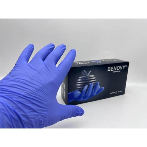 BENOVY MULTICOLOR НИТРИЛ медицинские цветные перчатки в Люберцах