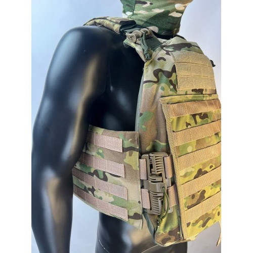 Бронежилет ЗАЩИТНИК в Люберцах с кевларовым баллистическим пакетом C2, капами и бронеплитами Бр5