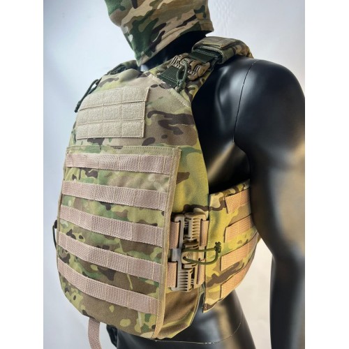 Бронежилет ЗАЩИТНИК в Люберцах с кевларовым баллистическим пакетом C2, капами и бронеплитами Бр5