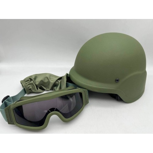 Тактический шлем + тактические ударопрочные армейские очки в Люберцах