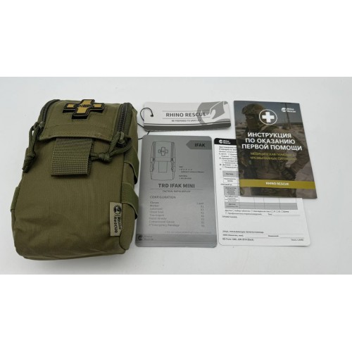 Военная тактическая аптечка RHINO RESCUE IFAK TRD MINI 11в1 в Люберцах