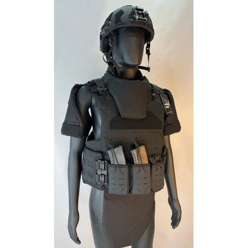 Бронежилет разгрузочный UNIVERSAL ARMOR в Люберцах (СВМПЭ + бронеплиты Бр5 класса) черный