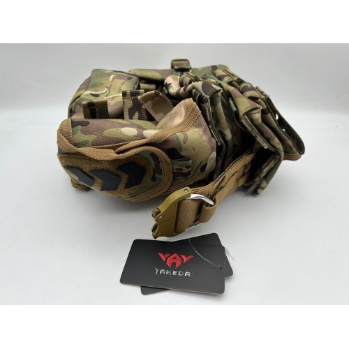 Пояс разгрузочный YAKEDA тактический с подсумками в Люберцах