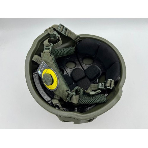 Кевларовый тактический баллистический композитный шлем ACH MICH NIJ IIIA Ops-Core (цвет «олива») / Бр2 класс защиты / с защитой ушей и системой регулировки Венди в Люберцах