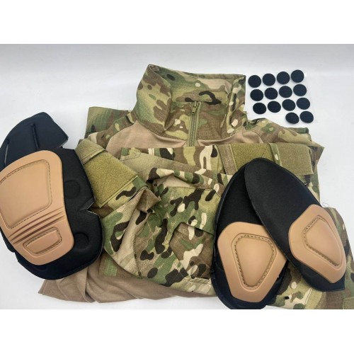 Костюм тактический с наколенниками и налокотниками камуфляжный MTP «Shark  Skin» в Люберцах