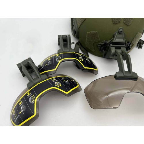 Откидные флип очки с кронштейном на шрауд для тактического шлема в Люберцах