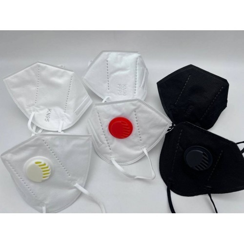 Респираторы KN95 чёрные с клапаном в Люберцах