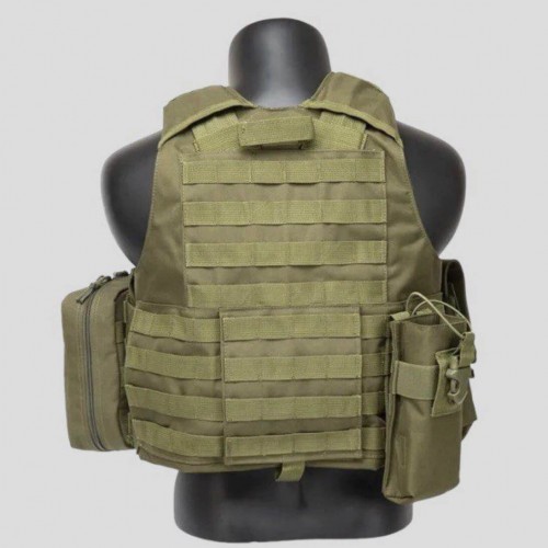 Тактический разгрузочный жилет «5 / пять карманов» с подсумками Tactical Molle Plate Carrier для съемных бронепластин в Люберцах